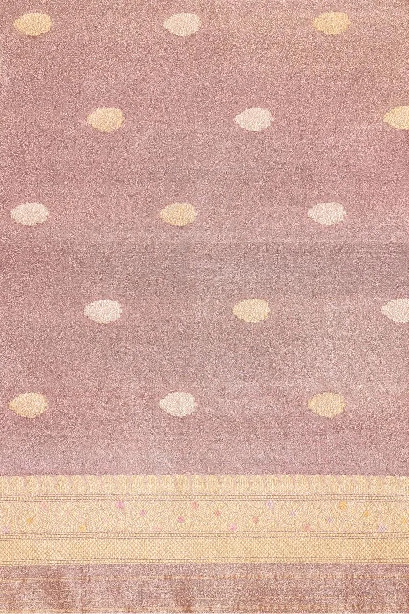 Bubblegum Pink Tanchoi Tissue Silk Saree