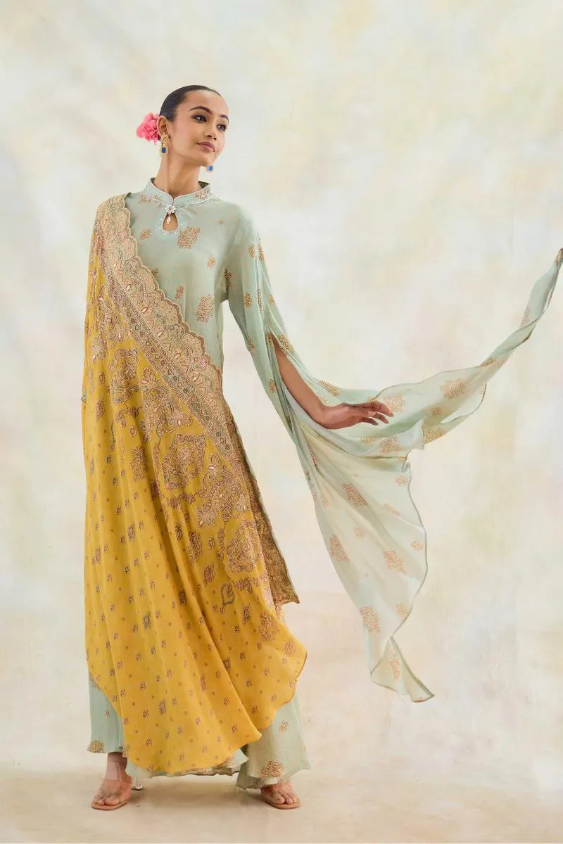 Aqua Amber Floor Length Kurti