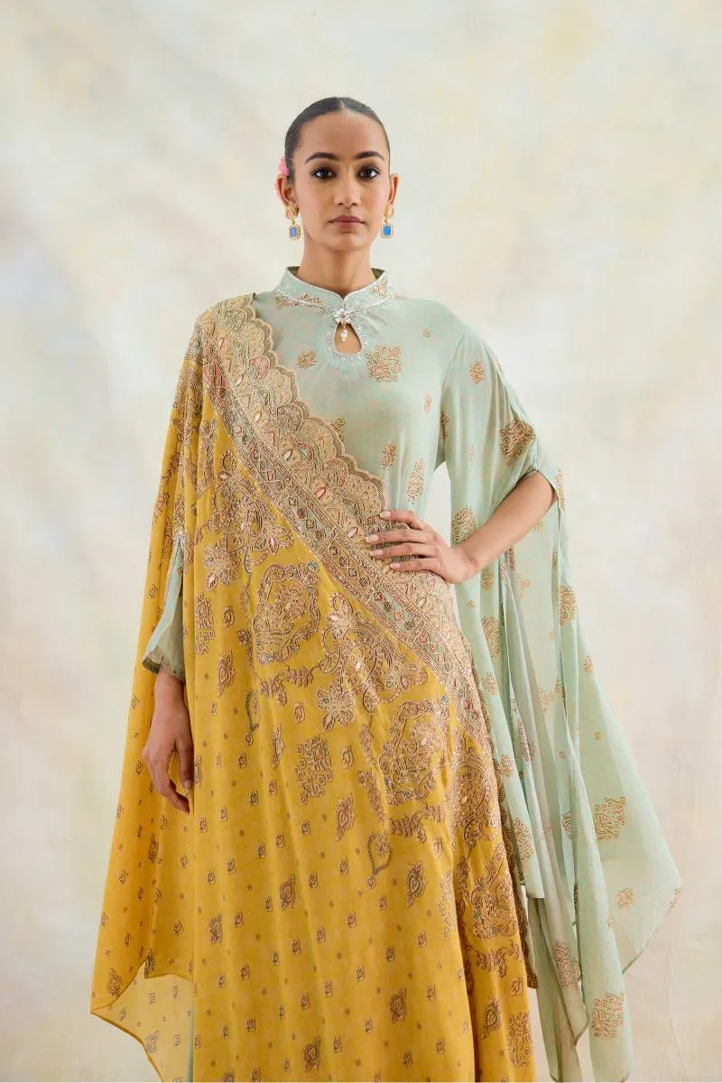 Aqua Amber Floor Length Kurti