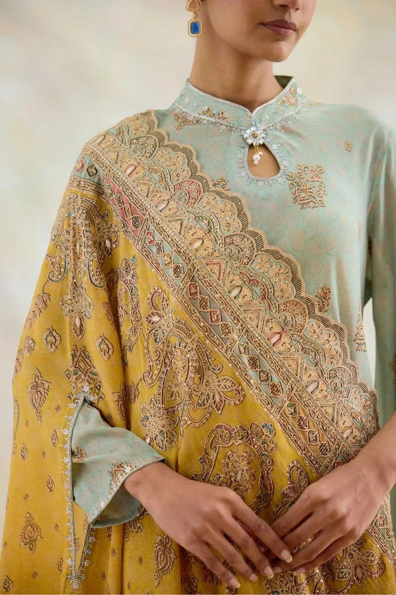 Aqua Amber Floor Length Kurti