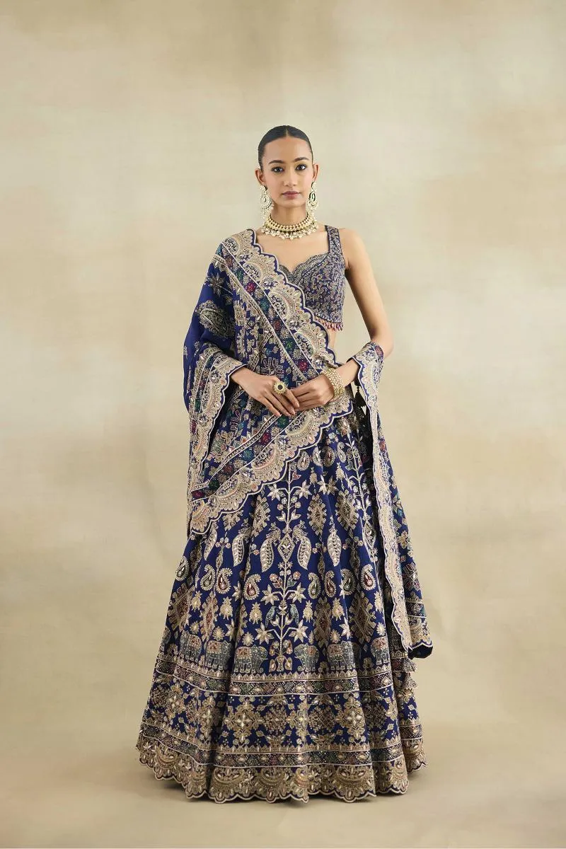 Peacock Blue Lehenga Set