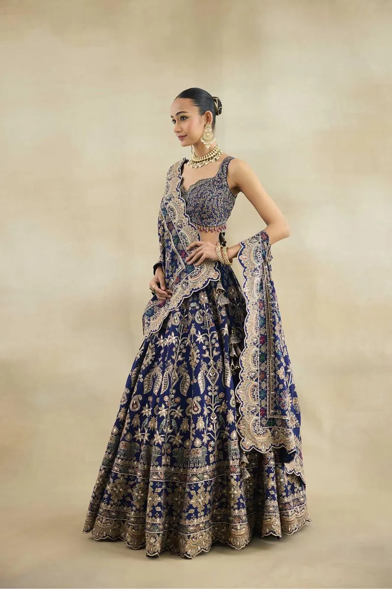 Peacock Blue Lehenga Set