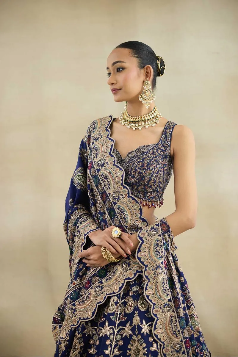 Peacock Blue Lehenga Set