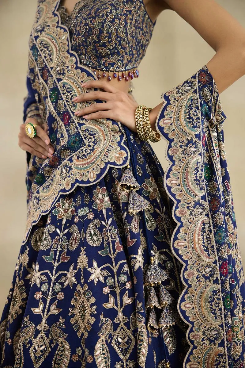Peacock Blue Lehenga Set