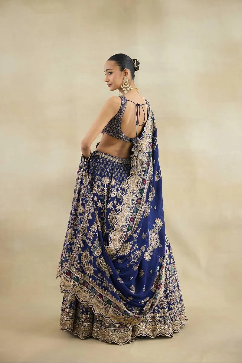 Peacock Blue Lehenga Set