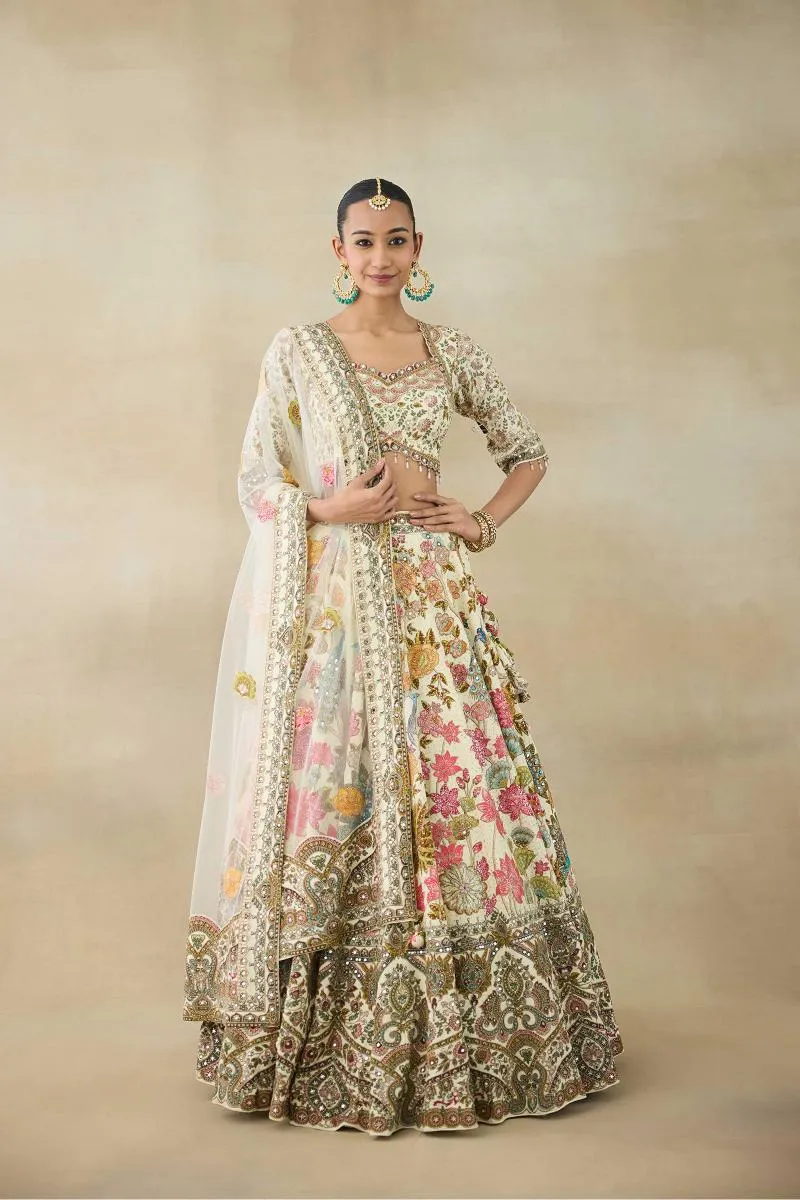 Lily White Lehenga Set