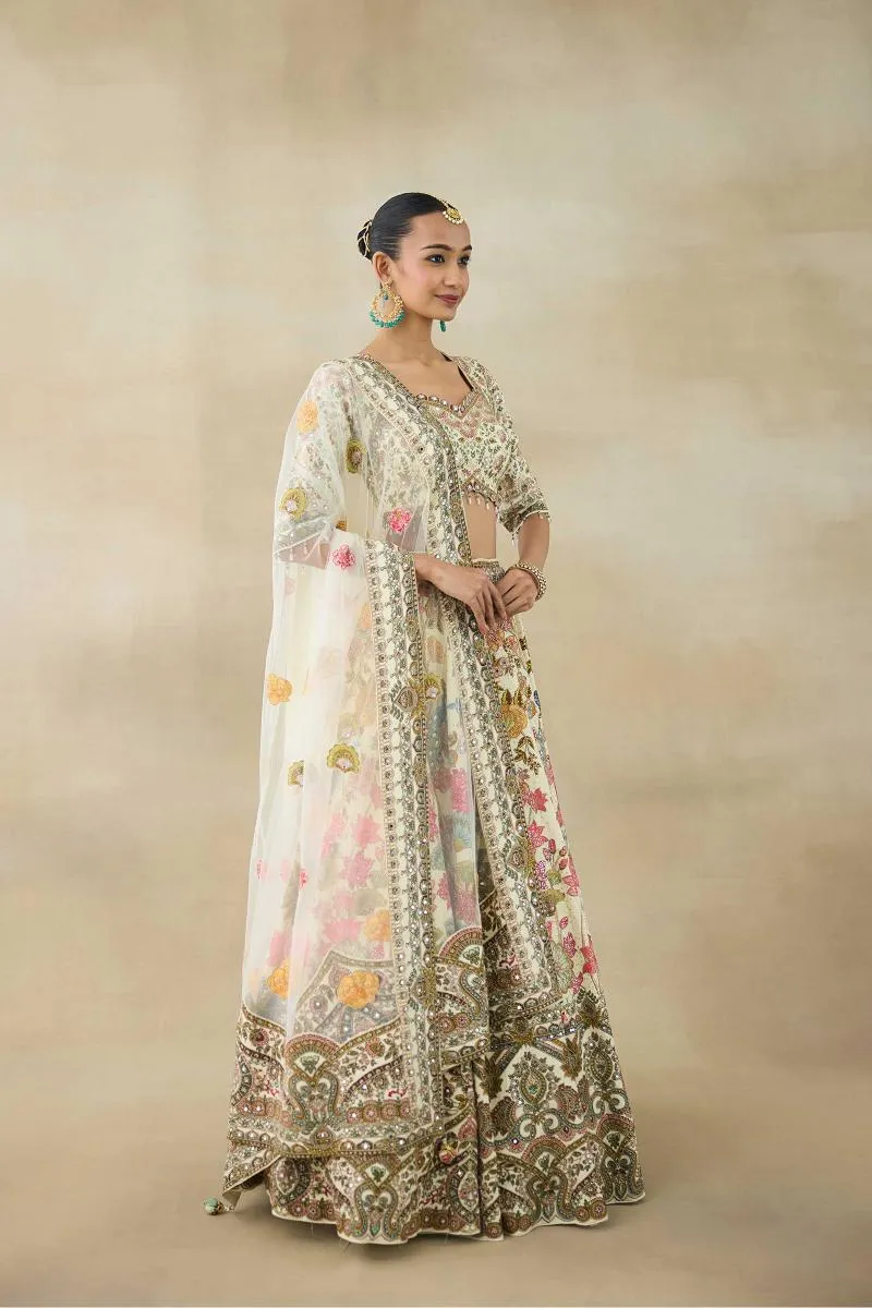 Lily White Lehenga Set