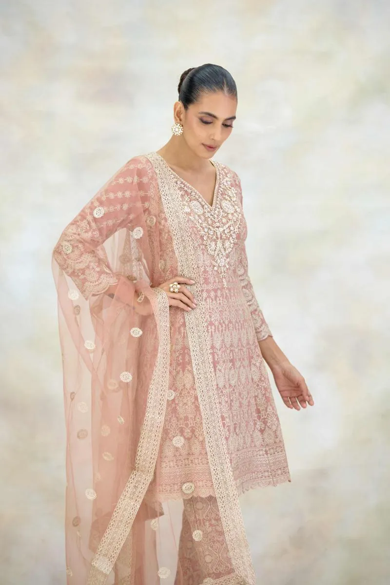 Dusty Rose Georgette Suit Set