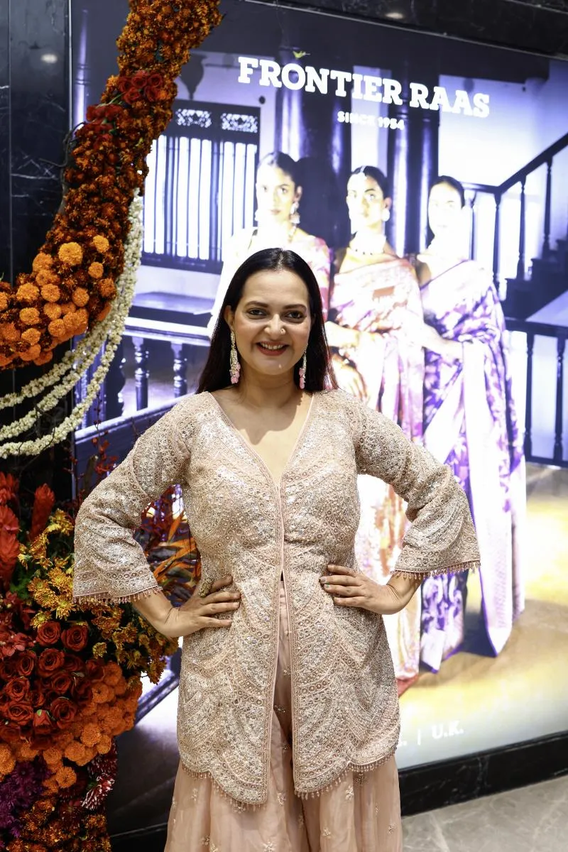 Soft Peach Organza Sharara Set