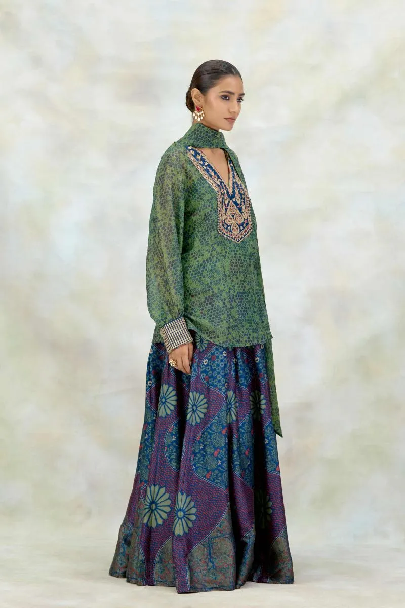 Peacock Silk Lehenga Set