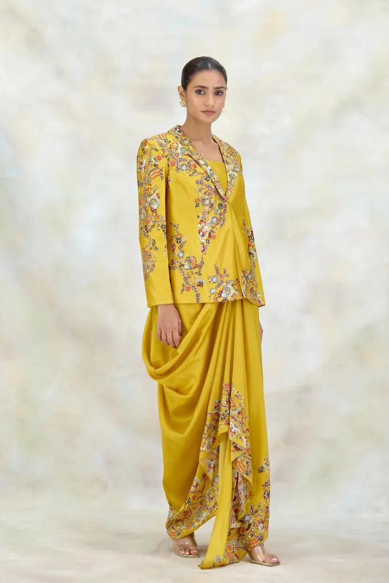 Mustard Silk Co-ord Set