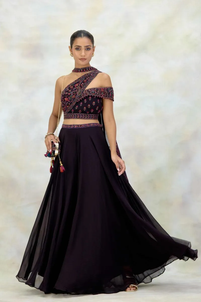 Merlot Georgette Sharara Set