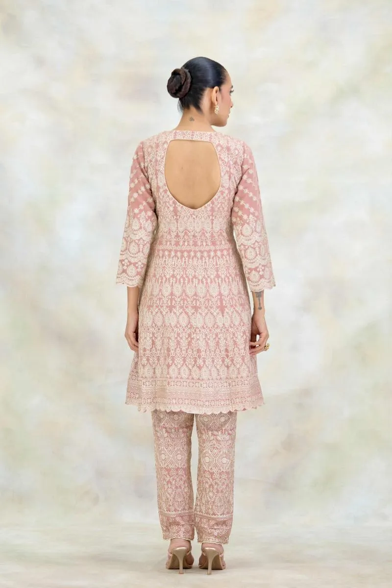 Dusty Rose Georgette Suit Set