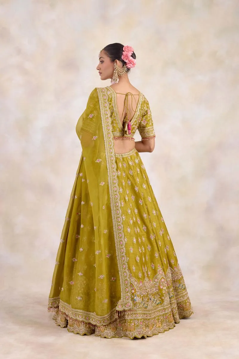 Olive Yellow Lehenga Set