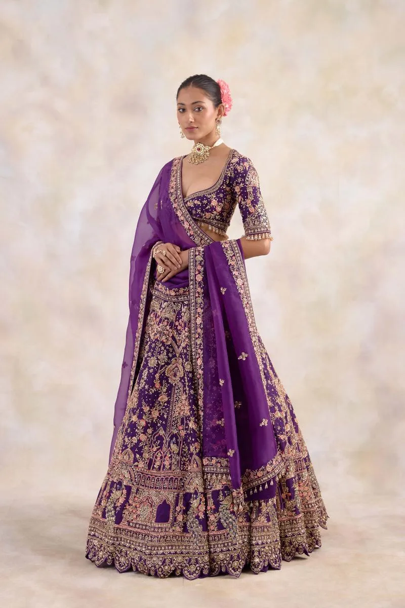 Dark Purple Lehenga Set