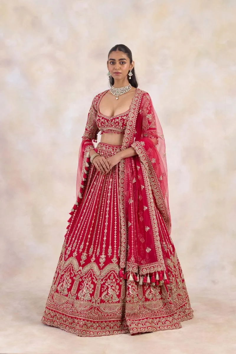 Crimson Red Lehenga Set