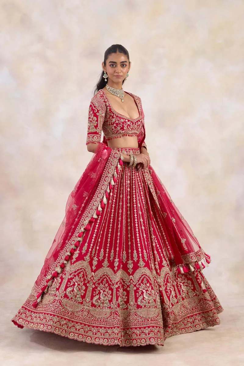 Crimson Red Lehenga Set
