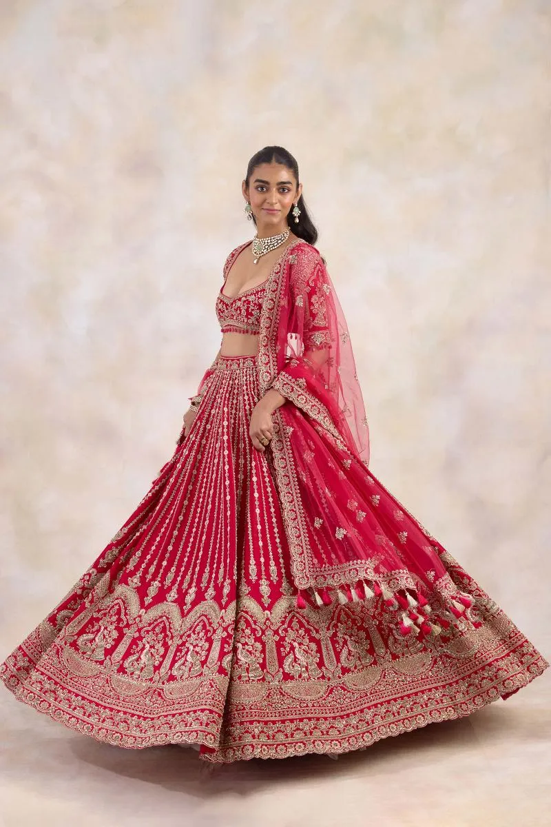 Crimson Red Lehenga Set