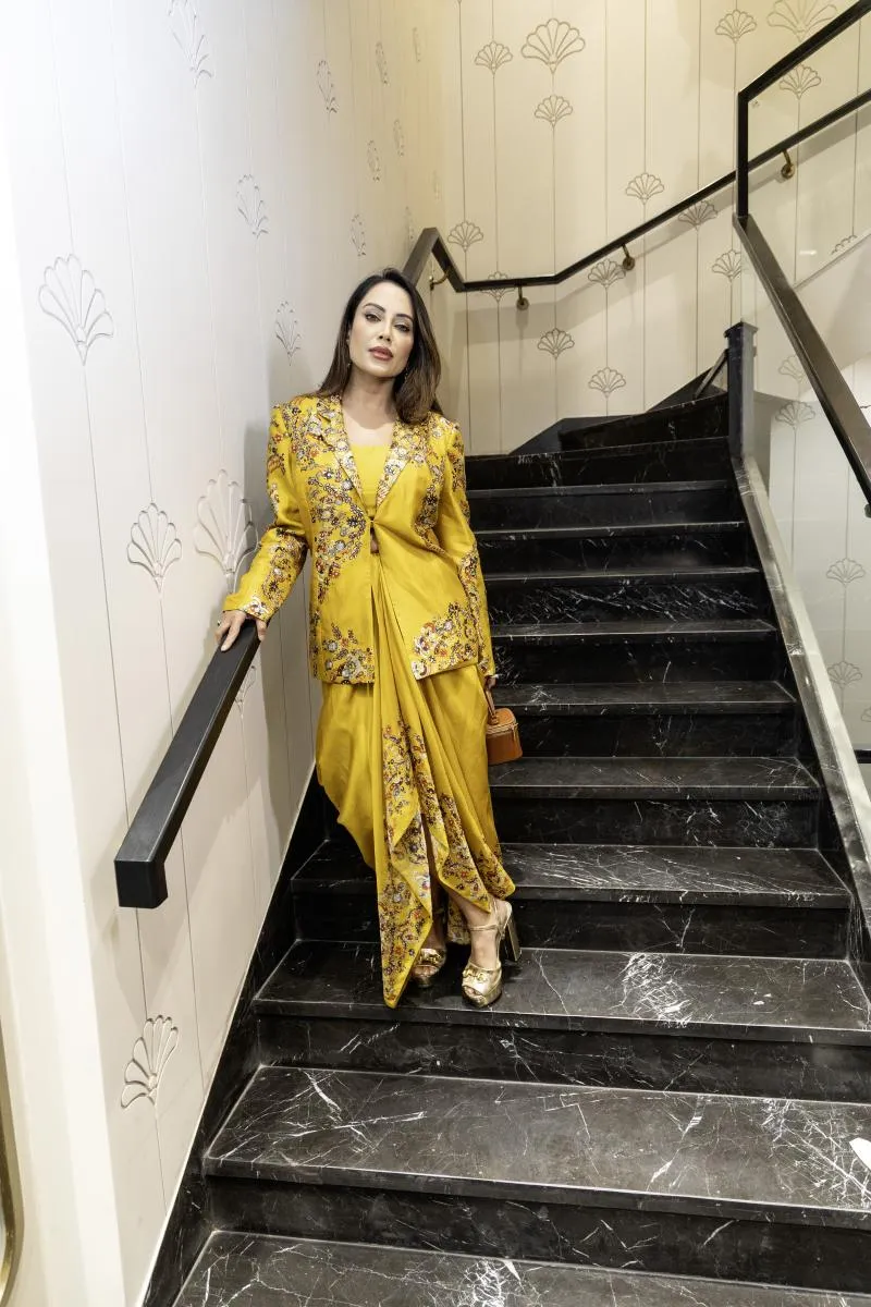 Mustard Silk Co-Ord Set