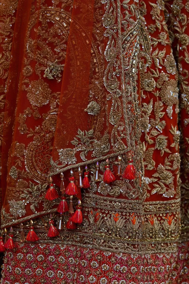 Tangerine Scape Lehenga