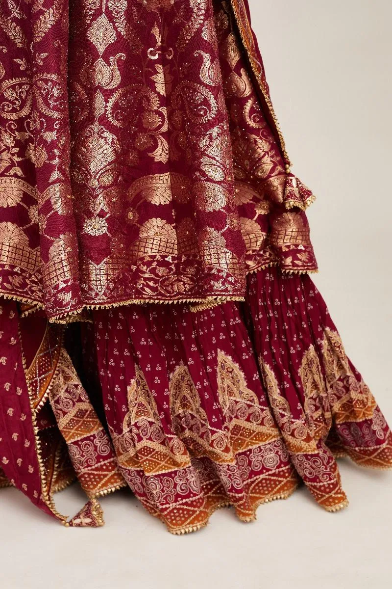 Magenta Anarkali Set