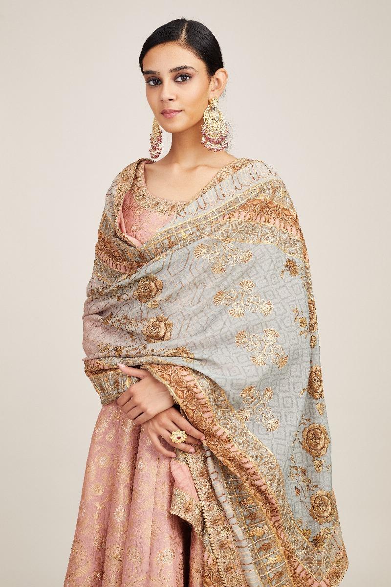 Soft Bloom Anarkali Set