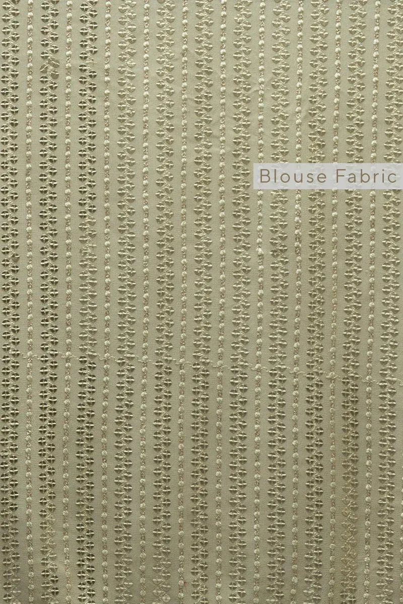 Light Olive Sequin Embroidered Georgette Saree