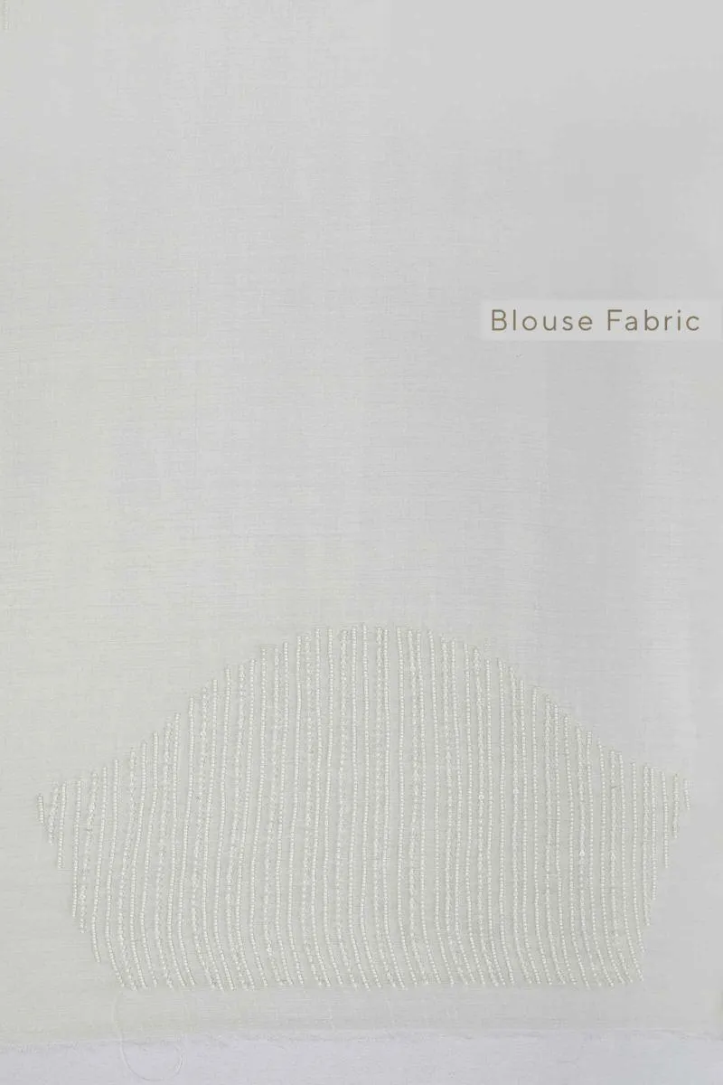 Black and Ivory Organza Saree