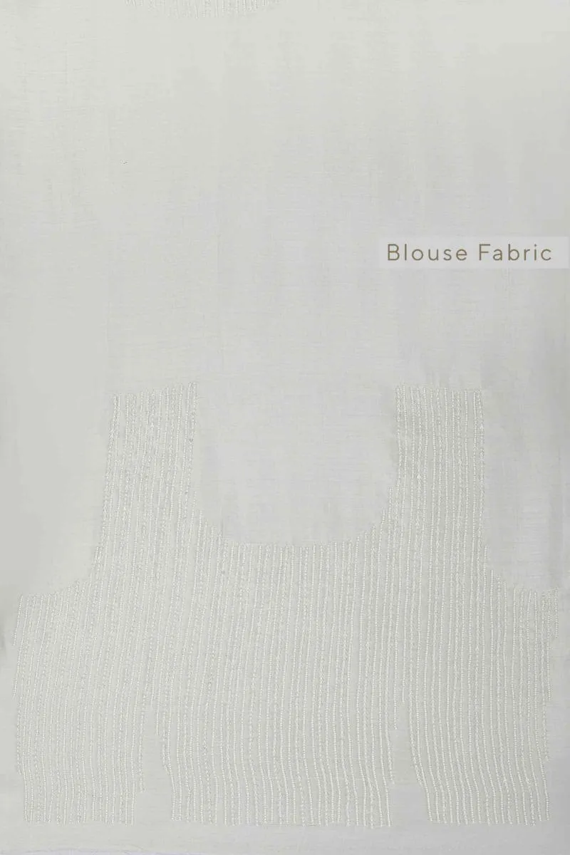 Black and Ivory Organza Saree