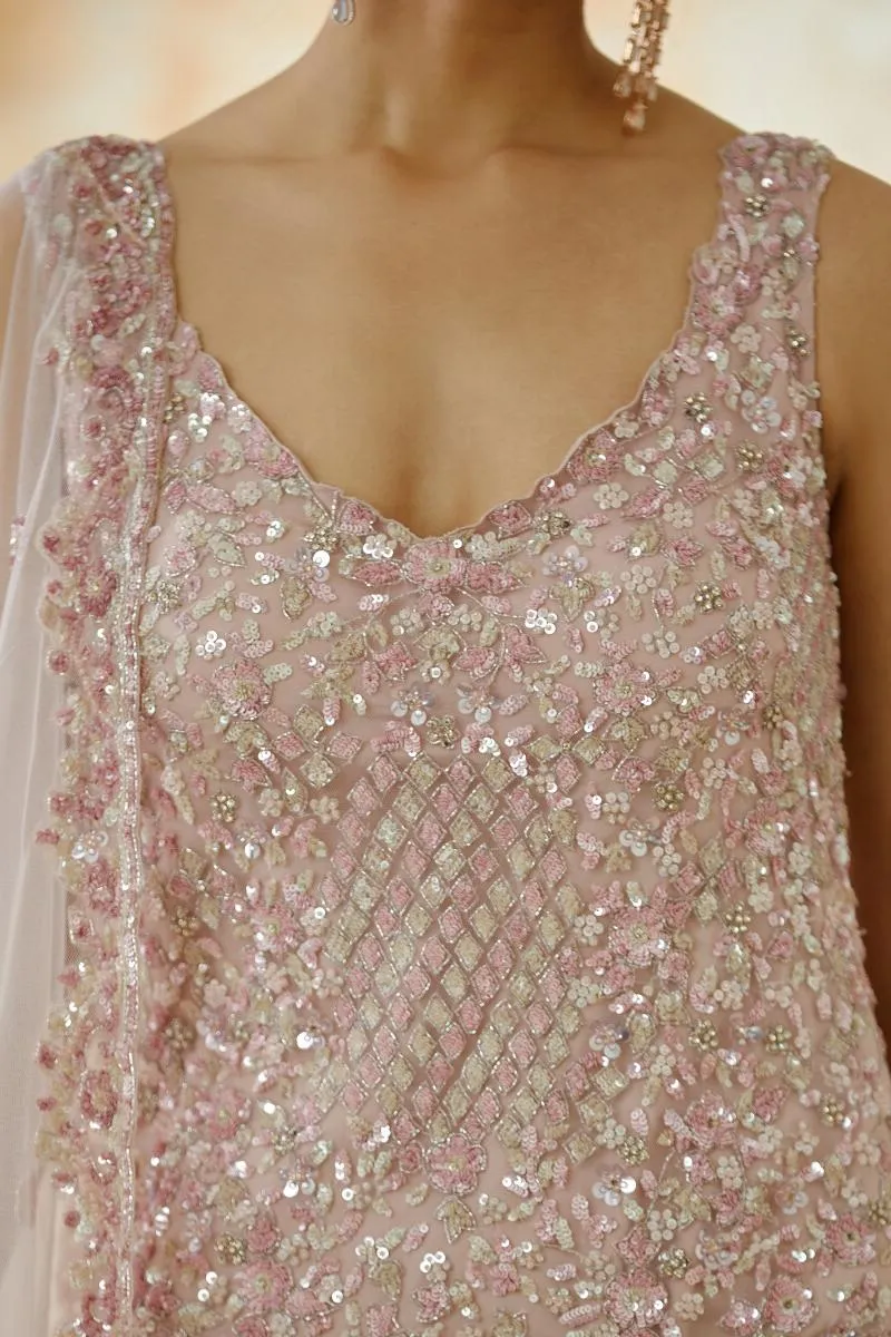 Rose Pink Sharara Suit