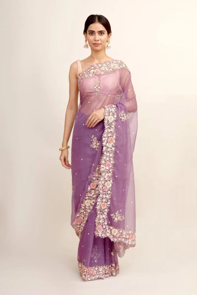 Orchid Light Organza Saree