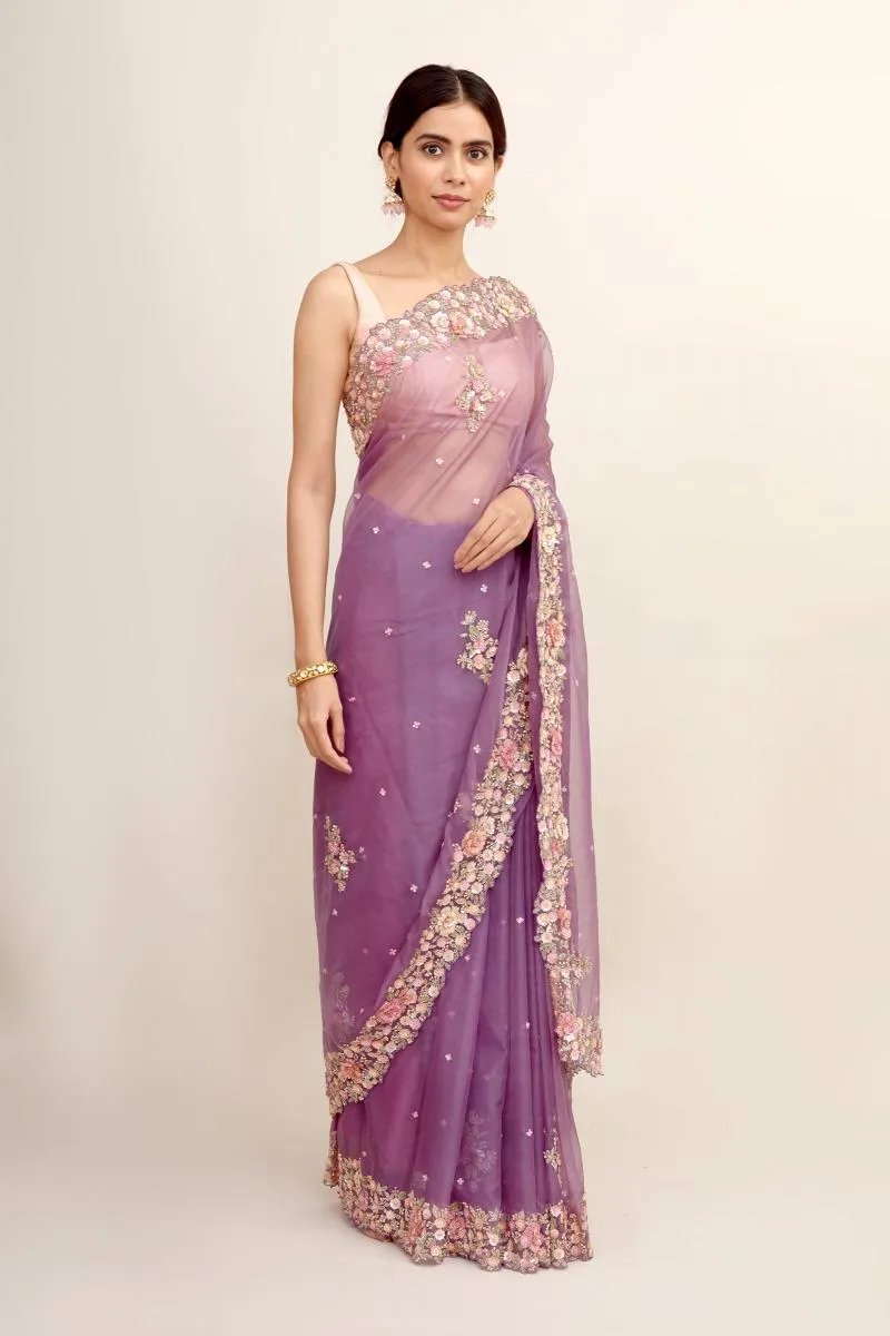 Orchid Light Organza Saree