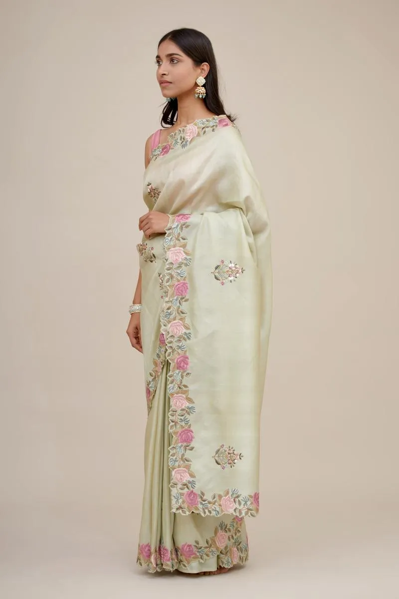Sage Green Silk Saree