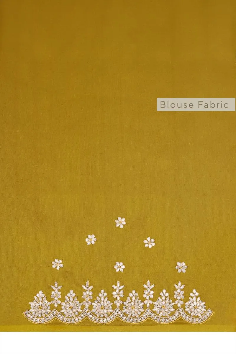 Pastel Yellow Oganza Saree