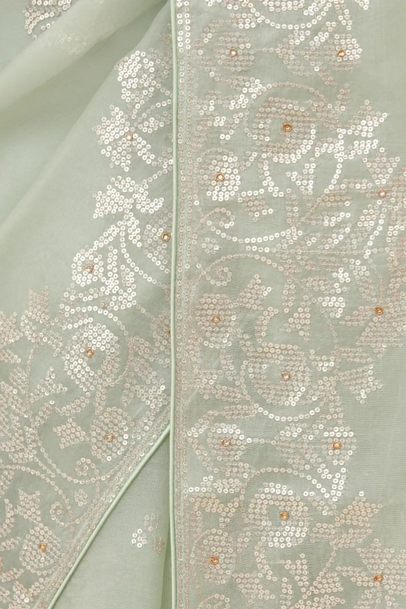 Sublime Green Organza Saree