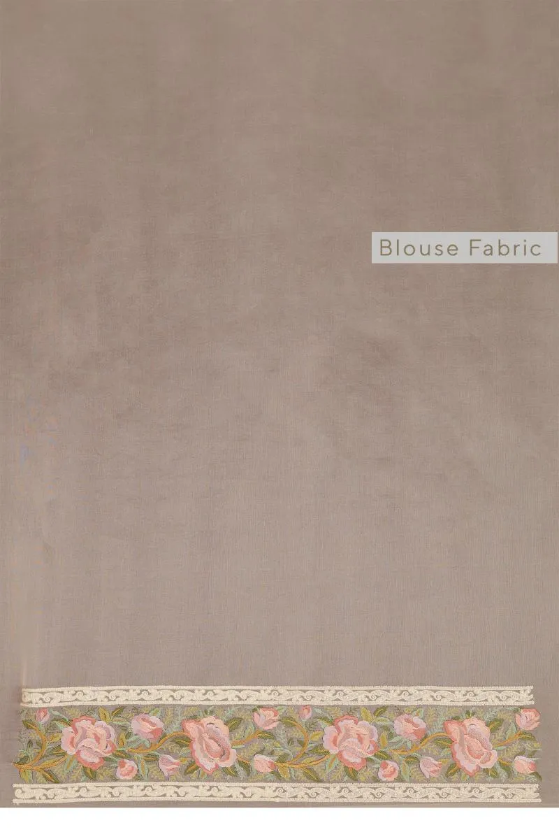 Ballet Pink Organza Saree