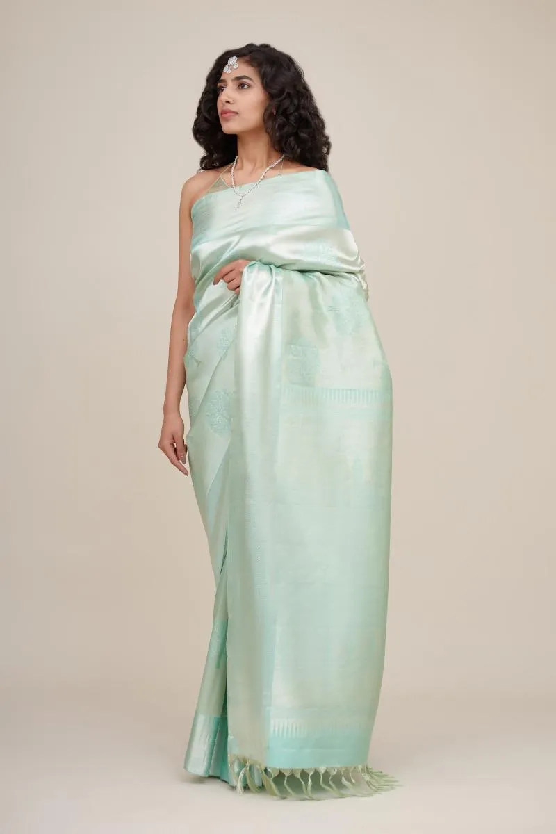 Mint Green Silk Saree
