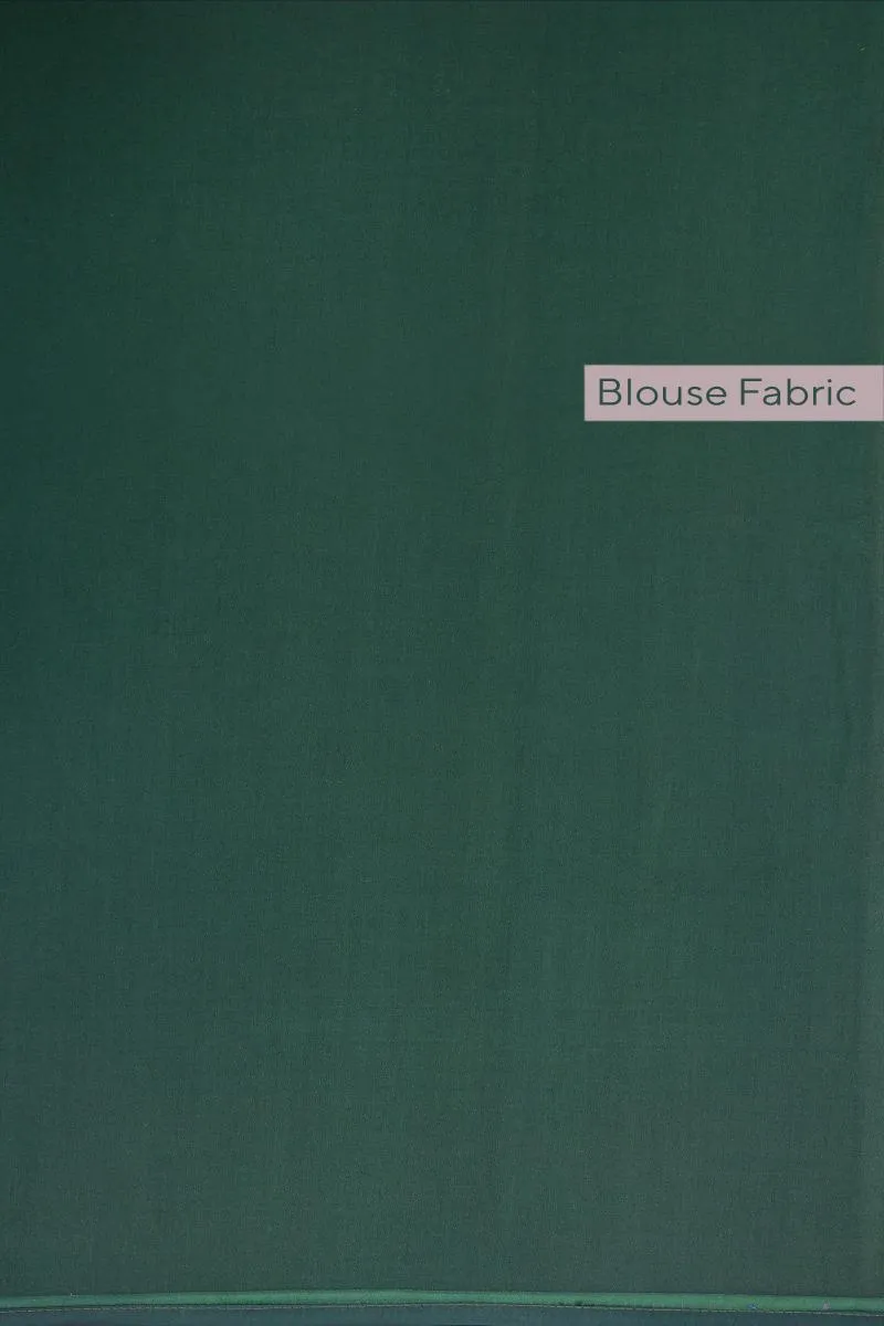 Forest Green Sequin Saree