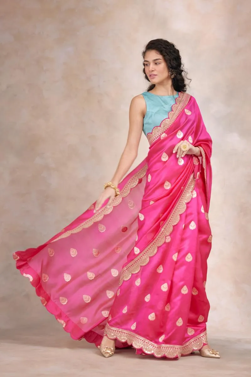 Rani Pink Banarasi Saree