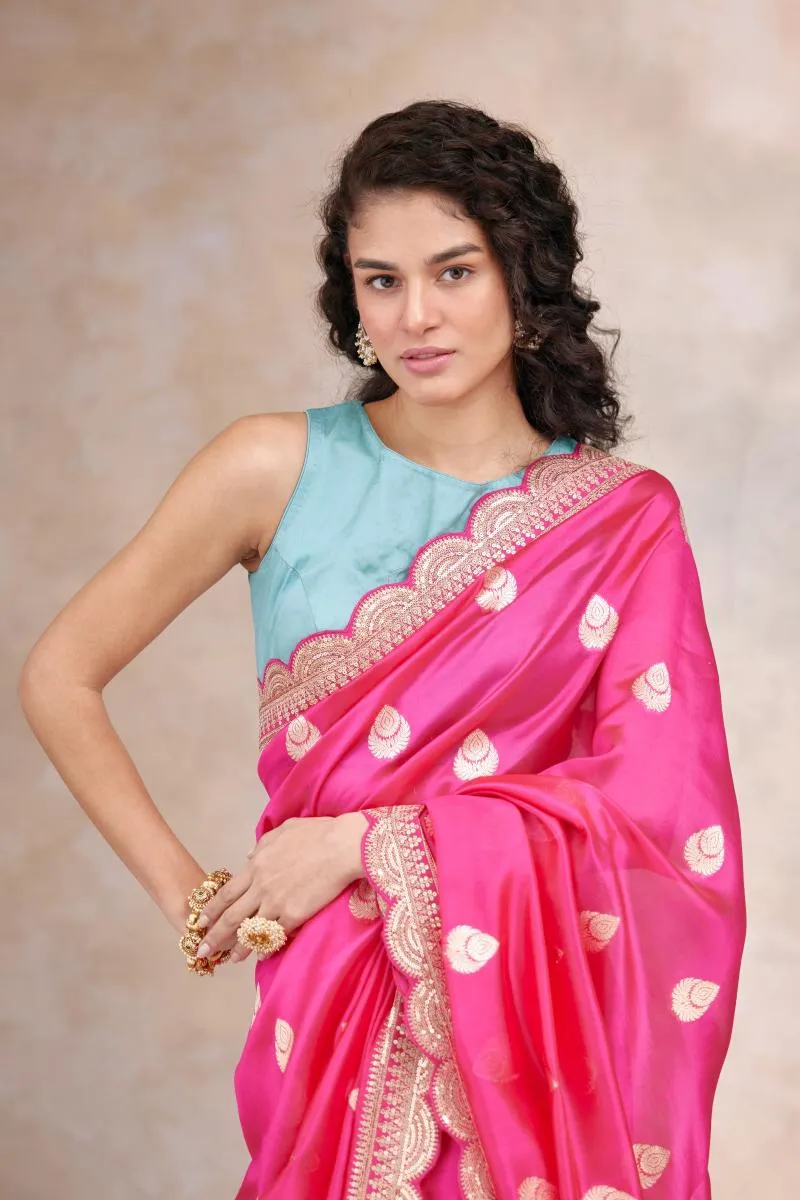 Rani Pink Banarasi Saree