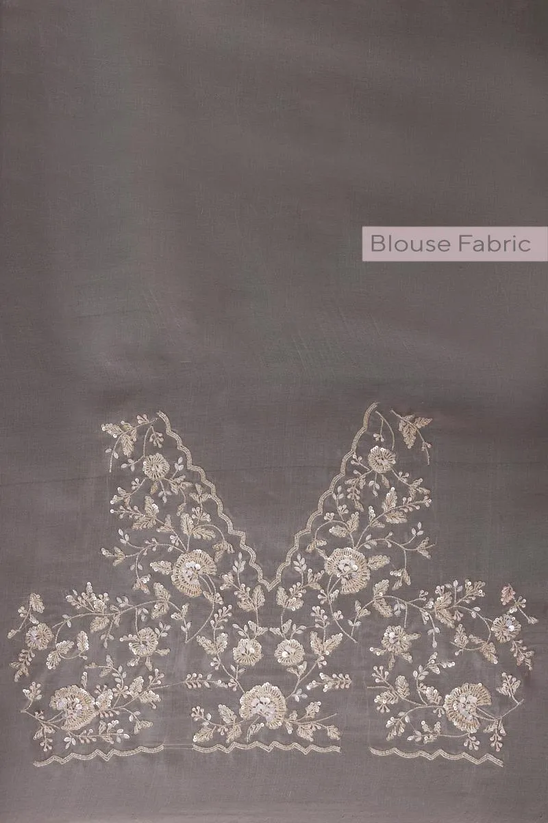 Powder Pink Organza Saree