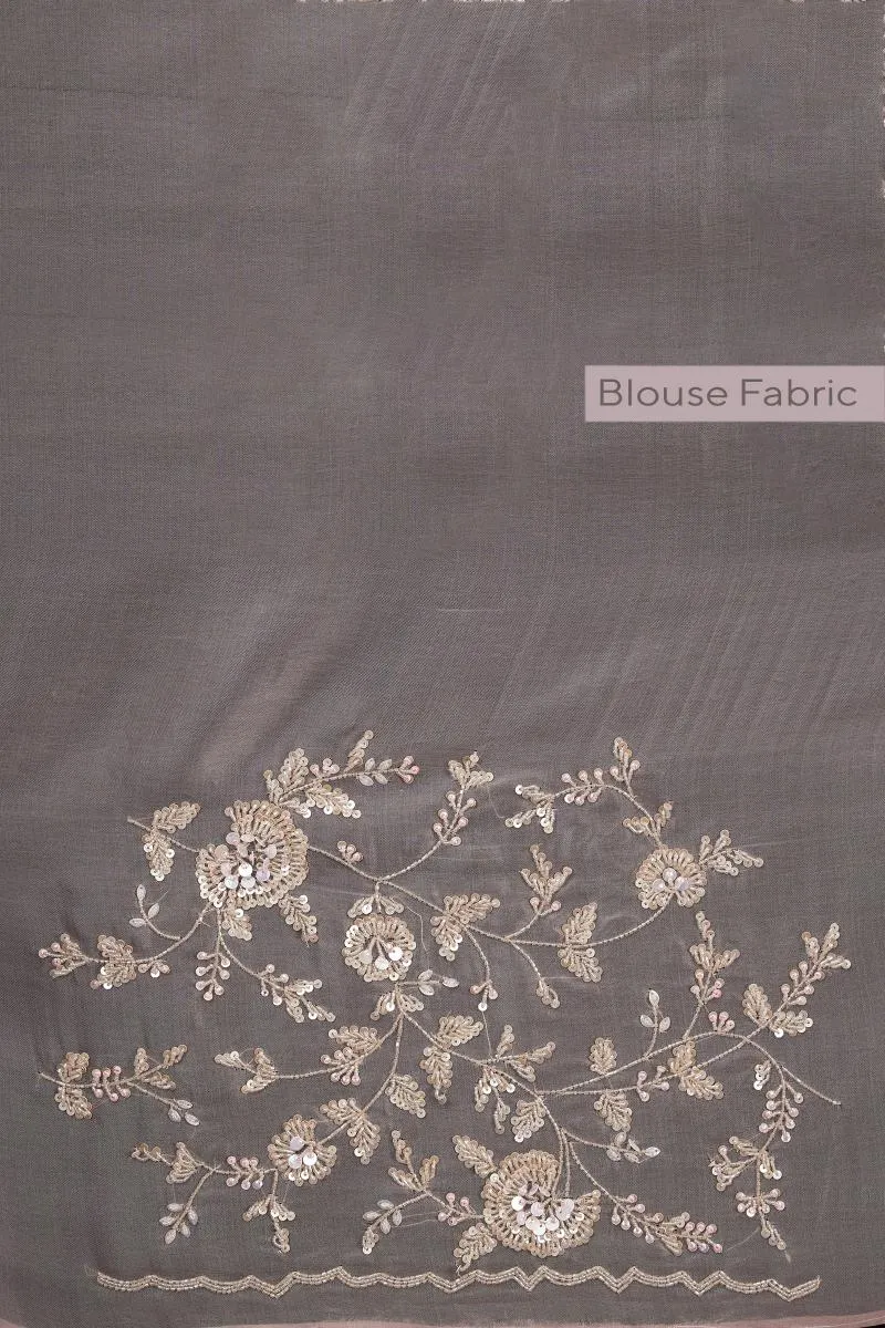 Powder Pink Organza Saree