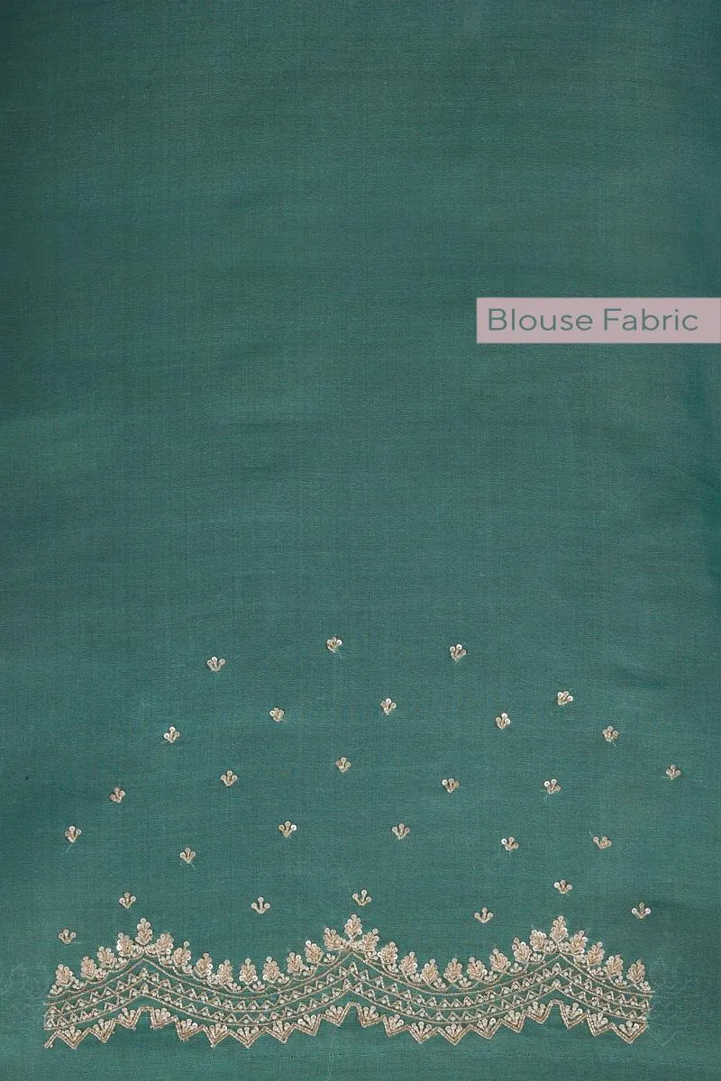 Imperial Sea Green Organza Saree