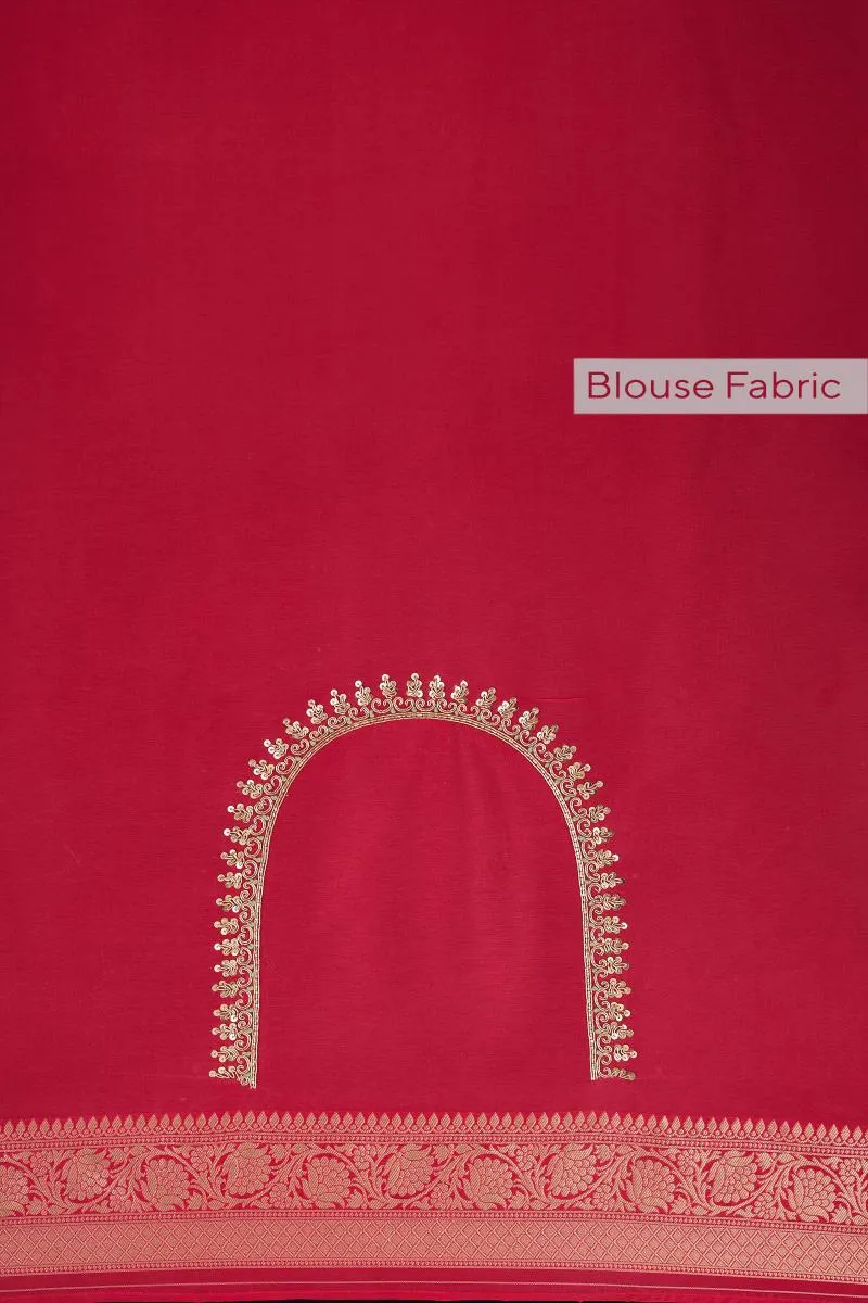 Hot Pink Bandhani Banarasi Saree