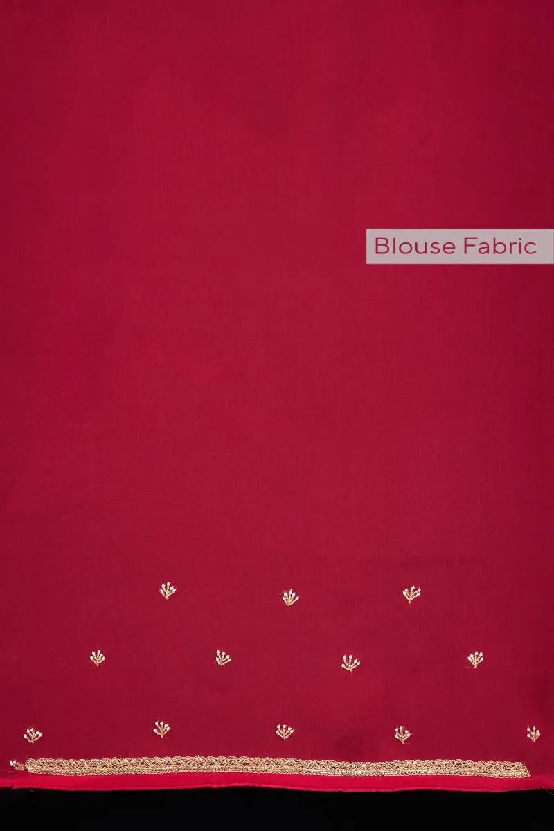 Fuchsia Pink Georgette Saree