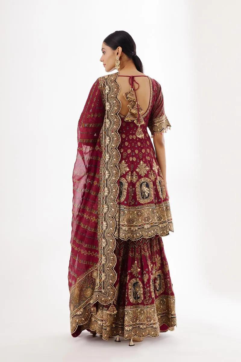 Earthy Red Garara Suit