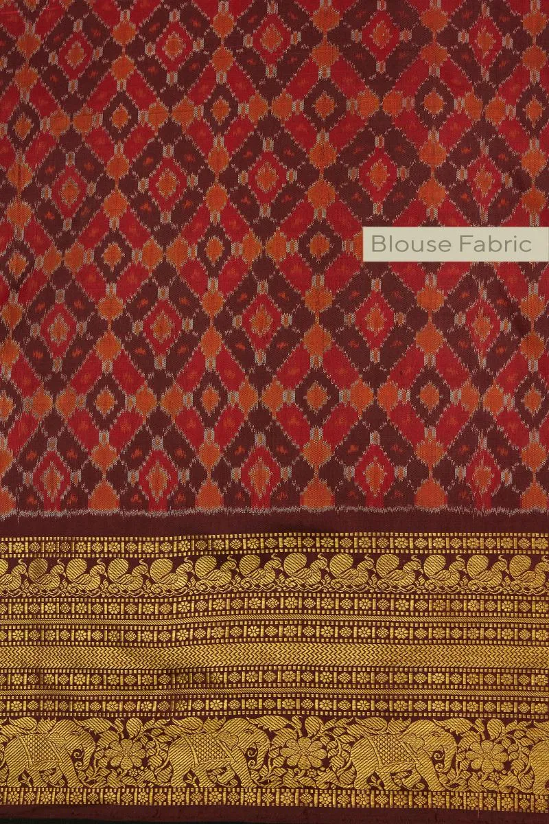 Magenta pink Kanjivaram Silk Saree