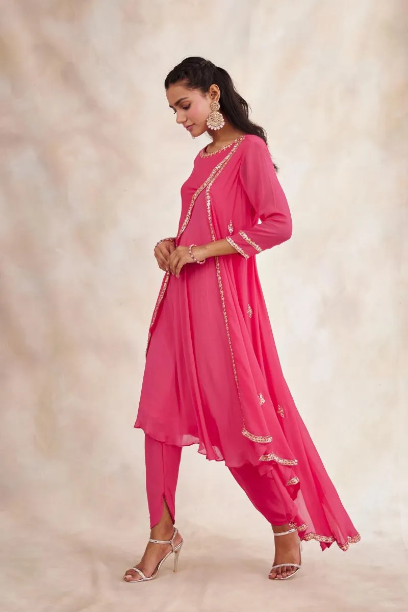 Rani Pink Kurta Suit Set