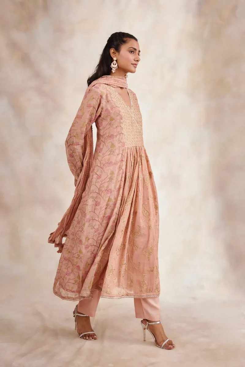 Lotus Pink Angrakha Suit Set