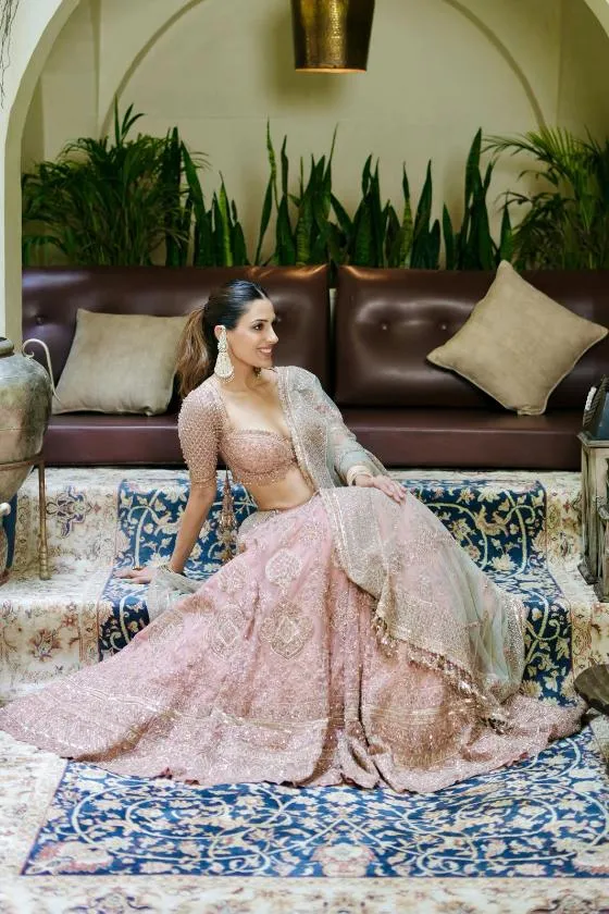 Dusty Peach Lehenga Set